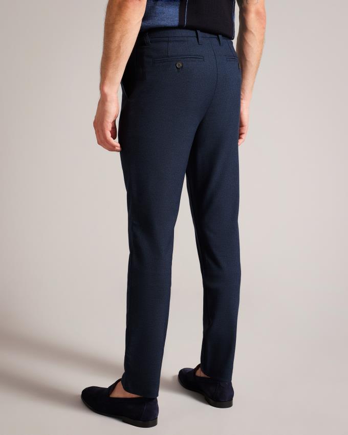 Pantalon Ted Baker Irvine Fit Puppytooth Bleu Foncé Homme | KQB-20795915